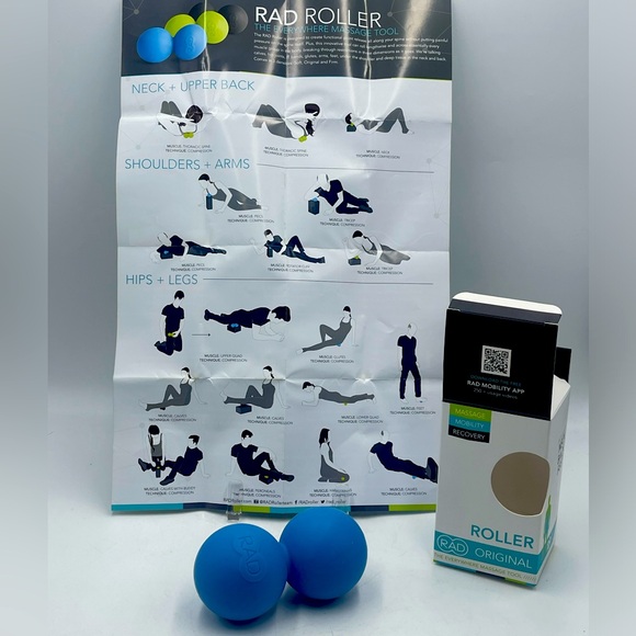 RAD: Silicone Peanut Roller Massage Tool for Neck Back & Feet with 18 Step Guide - Picture 2 of 12